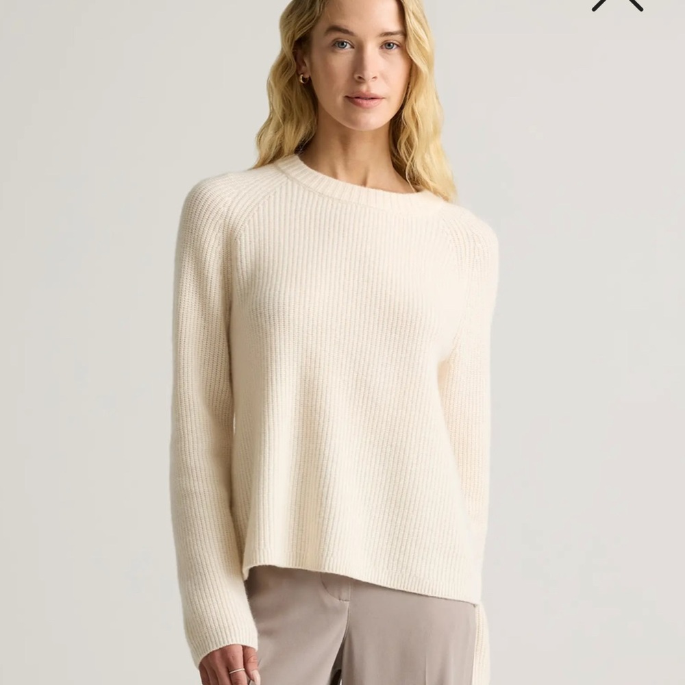 Quince Mongolian Cashmere Ribbed Sweater